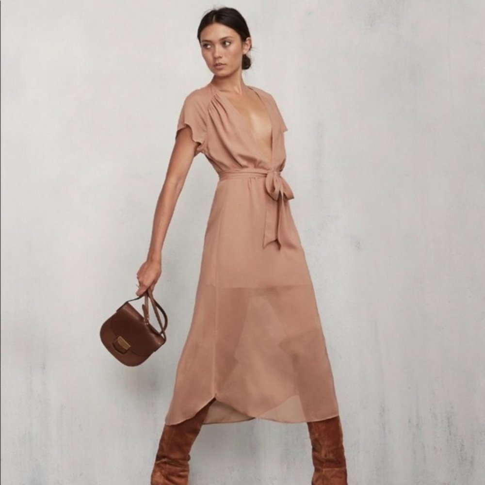 Reformation Thalia Dress in Dusty Rose